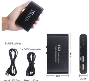 4Kx2K@30Hz HDMI KVM Switcher Box 2 In 1 out for your monitor support hot plug ,Y 4Kx2K@30Hz HDMI KVM Switcher Box 2 In 1 out for your monitor support hot plug ,Y