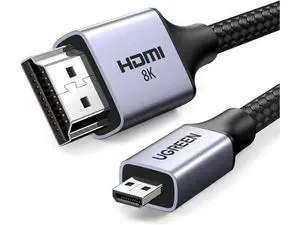 UGREEN 8K Micro HDMI to HDMI Cable 3.3FT, 2.1 Aluminum Shell Braided 48Gbps Ultr UGREEN 8K Micro HDMI to HDMI Cable 3.3FT, 2.1 Aluminum Shell Braided 48Gbps Ultr
