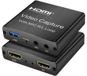 4K Video Capture Card with HDMI Loop 3.5mm R/L Stereo/MIC Output HD 1080P Broadc 4K Video Capture Card with HDMI Loop 3.5mm R/L Stereo/MIC Output HD 1080P Broadc