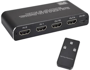 2 In 2 Out 4k@60Hz HDMI-compatible 2.0 Switch Splitter 2*2 Matrix 3D HDCP2.2 HDR 2 In 2 Out 4k@60Hz HDMI-compatible 2.0 Switch Splitter 2*2 Matrix 3D HDCP2.2 HDR