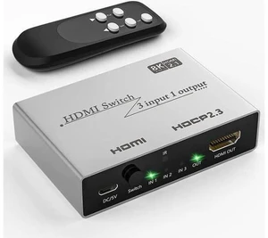 2.1 Switch 8K HDMI Splitter 3 in 1 Out, Ultra High-Speed 48Gbps HDMI Switcher wi 2.1 Switch 8K HDMI Splitter 3 in 1 Out, Ultra High-Speed 48Gbps HDMI Switcher wi