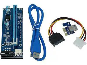 PCIE PCI Express 1X To 16X With 4pin Extension Riser Card With USB3.0 Adapter Ca PCIE PCI Express 1X To 16X With 4pin Extension Riser Card With USB3.0 Adapter Ca