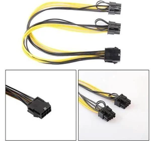 8 Pin Female to Dual 2x 8 Pin (6+2) Female PCI Express Power Adapter Cable for G 8 Pin Female to Dual 2x 8 Pin (6+2) Female PCI Express Power Adapter Cable for G