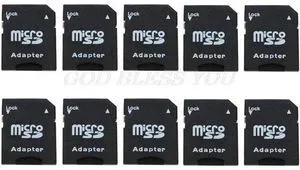 10Pcs Micro TransFlash TF To SDHC Memory Card Adapter Converter Black Drop Shipp 10Pcs Micro TransFlash TF To SDHC Memory Card Adapter Converter Black Drop Shipp