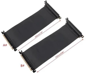 Express e3.0 16X to 16X Flexible Cable Card Extension Port Adapter 90 Degree Ang Express e3.0 16X to 16X Flexible Cable Card Extension Port Adapter 90 Degree Ang