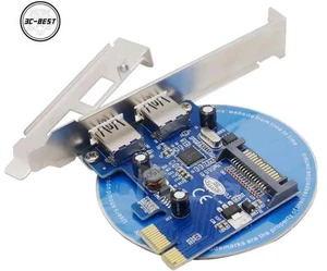 2 Port USB 3.0 PCI Express PCI-E Card Adapter+ Front Panel Expansion Bay PCIN030 2 Port USB 3.0 PCI Express PCI-E Card Adapter+ Front Panel Expansion Bay PCIN030