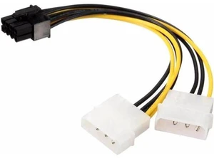 Quality 18cm 8Pin To Dual 4Pin Video Card Power Cord Y Shape 8Pin PCI Express To Quality 18cm 8Pin To Dual 4Pin Video Card Power Cord Y Shape 8Pin PCI Express To