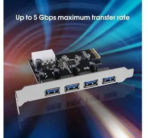 5Gbps Superspeed 4 Ports USB 3.0 Expansion Card Adapter PCI-E PCI Express power 5Gbps Superspeed 4 Ports USB 3.0 Expansion Card Adapter PCI-E PCI Express power