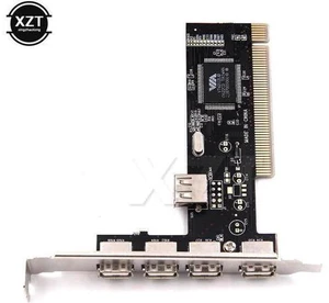 PCI Controller Card Adapter USB 2.0 4 Port 480Mbps expansion card High Speed VIA PCI Controller Card Adapter USB 2.0 4 Port 480Mbps expansion card High Speed VIA
