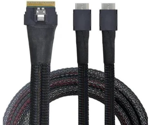 SF-038 PCI-E Ultraport Slimline SAS Slim 4.0 SFF-8654 8i 74pin to Dual Oculink S SF-038 PCI-E Ultraport Slimline SAS Slim 4.0 SFF-8654 8i 74pin to Dual Oculink S