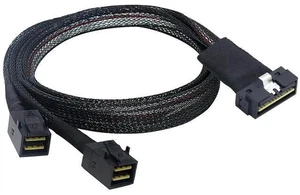 with PCI-E Slimline SFF-8654 8I \u2014 to Dual SFF-8643 Server Cable, 12G High-S with PCI-E Slimline SFF-8654 8I \u2014 to Dual SFF-8643 Server Cable, 12G High-S