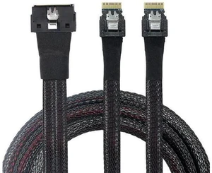 PCIe SlimSAS LP Low Profile SFF-8654 8i to Dual SFF-8654 4i Cable 12G High-Speed PCIe SlimSAS LP Low Profile SFF-8654 8i to Dual SFF-8654 4i Cable 12G High-Speed