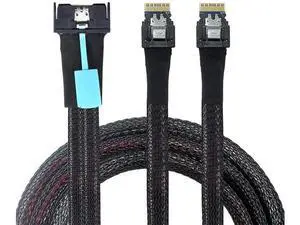Slimline SAS 8i to Dual SFF 8654 4i Server Cable \u2013 24Gbps High Speed Data T Slimline SAS 8i to Dual SFF 8654 4i Server Cable \u2013 24Gbps High Speed Data T