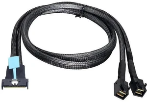 PCIe Gen5 MCIO 8X 8i to Dual Mini SAS HD SFF-8643 Server Cable, 32G High-Speed C PCIe Gen5 MCIO 8X 8i to Dual Mini SAS HD SFF-8643 Server Cable, 32G High-Speed C