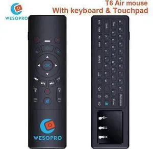 WESOPRO Latest T6 Air mouse with Wireless Keyboard & touchpad Remote Control for WESOPRO Latest T6 Air mouse with Wireless Keyboard & touchpad Remote Control for