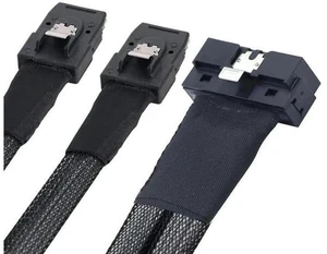 PCIe Slimline LP Low Profile SFF-8654 8i to 2X SFF-8087 Internal Server Cable \u PCIe Slimline LP Low Profile SFF-8654 8i to 2X SFF-8087 Internal Server Cable \u