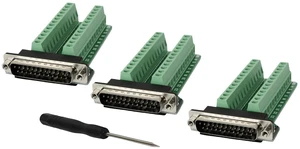 TwinkleBay DB25 Connector D-sub Male Plug 25-pin Port Terminal Breakout PCB Boar TwinkleBay DB25 Connector D-sub Male Plug 25-pin Port Terminal Breakout PCB Boar