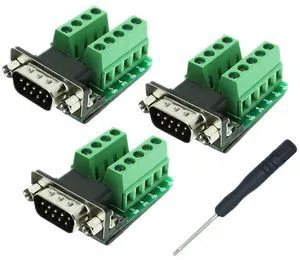 TwinkleBay DB9 Male Connector Breakout Board RS232 Serial to DSUB Terminal Block TwinkleBay DB9 Male Connector Breakout Board RS232 Serial to DSUB Terminal Block
