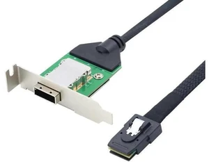 Mini SAS HD SFF-8087 to SFF-8088 Internal External Converter Cable, 28AWG Copper Mini SAS HD SFF-8087 to SFF-8088 Internal External Converter Cable, 28AWG Copper