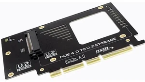 PCIe X4 x16 to U.2 NVMe Adapter Card 32Gbps/64Gbps High Speed Expansion Support PCIe X4 x16 to U.2 NVMe Adapter Card 32Gbps/64Gbps High Speed Expansion Support