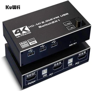 Switch 4K@60Hz USB Switch KVM Switcher HD-MI2.0 Splitter Box for Sharing Keyboar Switch 4K@60Hz USB Switch KVM Switcher HD-MI2.0 Splitter Box for Sharing Keyboar