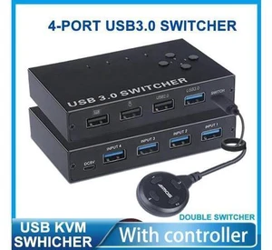 4-Port USB3.0 Sharer Switch USB KVM Switcher With controller PC Sharing Splitter 4-Port USB3.0 Sharer Switch USB KVM Switcher With controller PC Sharing Splitter