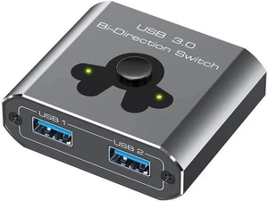 2 Port USB 3.0 Switch Bi-Directional KVM Switch USB Switcher 2 in 1 Out / 1 in 2 2 Port USB 3.0 Switch Bi-Directional KVM Switch USB Switcher 2 in 1 Out / 1 in 2