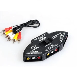 AV SWITCHER AV Switch 3 Way Outlets Converter Port Splitter RCA Audio Video AV S AV SWITCHER AV Switch 3 Way Outlets Converter Port Splitter RCA Audio Video AV S