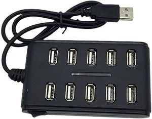 10 Port Hub USB 2.0 High Speed Multiple Splitter Adapter Extension Cable for Lap 10 Port Hub USB 2.0 High Speed Multiple Splitter Adapter Extension Cable for Lap