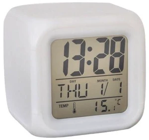 Digital LED Color Change Alarm Clock, Multi-Functional Calendar Temperature Disp Digital LED Color Change Alarm Clock, Multi-Functional Calendar Temperature Disp