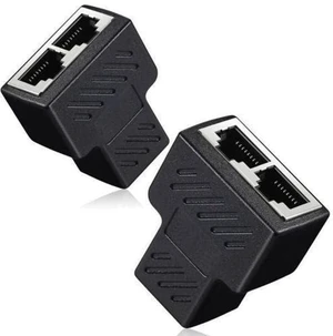 2 Pack RJ45 Splitter Coupler Adapter Network LAN ETHERNET Internet Extension for 2 Pack RJ45 Splitter Coupler Adapter Network LAN ETHERNET Internet Extension for