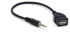 3.5mm AUX Audio Plug to USB A Female Car Audio Adapter Cable Converter for Car S 3.5mm AUX Audio Plug to USB A Female Car Audio Adapter Cable Converter for Car S