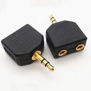 3.5mm Headphone Y Splitter, 1 Male to 2 Female Audio Jacks, Ideal for All Media 3.5mm Headphone Y Splitter, 1 Male to 2 Female Audio Jacks, Ideal for All Media
