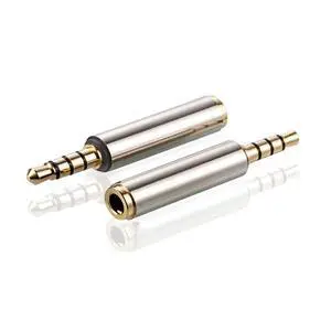 2.5mm Male to 3.5mm Female Audio Adapter, Gold Plated Jack Stereo Full Metal Con 2.5mm Male to 3.5mm Female Audio Adapter, Gold Plated Jack Stereo Full Metal Con