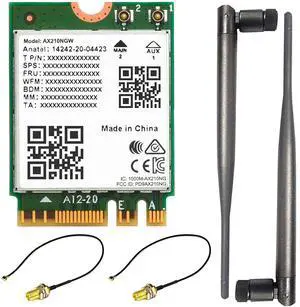Wireless AX210 NIC, Gigabit Tri-Band Wi-Fi 6E, 802.11AX, Bluetooth 5.2 Wireless AX210 NIC, Gigabit Tri-Band Wi-Fi 6E, 802.11AX, Bluetooth 5.2