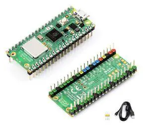 with ColorCoded Pre-Soldered Header,Compatible with Raspberry Pi Pico 2 W with ColorCoded Pre-Soldered Header,Compatible with Raspberry Pi Pico 2 W