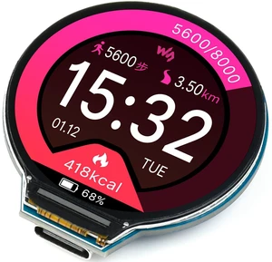 Based on Raspberry Pi RP2040,RP2040 MCU Board with 1.28inch Round LCD 240x240 Pi Based on Raspberry Pi RP2040,RP2040 MCU Board with 1.28inch Round LCD 240x240 Pi