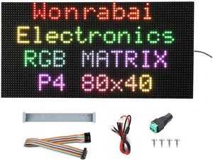 3200 80x40 Full-Color LED Matrix Panel, 4mm Pitch, Compatible with Raspberry Pi/ 3200 80x40 Full-Color LED Matrix Panel, 4mm Pitch, Compatible with Raspberry Pi/