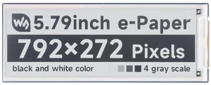 5.79inch e-Paper Display Module with Driver Board E-Ink Display 792x272 Pixel Bl 5.79inch e-Paper Display Module with Driver Board E-Ink Display 792x272 Pixel Bl