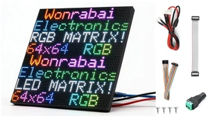 64x64 4096 RGB Full-Color LED Matrix Panel, 3mm Pitch 64×64 Pixels, Adjustable B 64x64 4096 RGB Full-Color LED Matrix Panel, 3mm Pitch 64×64 Pixels, Adjustable B