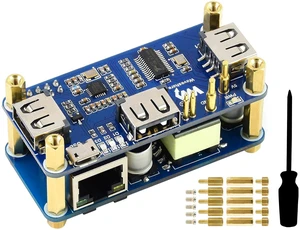 Power Over Ethernet PoE Ethernet/USB HUB HAT Expansion Board for Raspberry Pi Ze Power Over Ethernet PoE Ethernet/USB HUB HAT Expansion Board for Raspberry Pi Ze