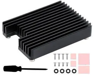 Aluminum Heatsink for Raspberry Pi Compute Module 4, with Antenna Notch Simple V Aluminum Heatsink for Raspberry Pi Compute Module 4, with Antenna Notch Simple V