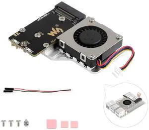 PCIe to M.2 Adapter Board for Raspberry Pi 5, with Cooling Fan and Aluminium Hea PCIe to M.2 Adapter Board for Raspberry Pi 5, with Cooling Fan and Aluminium Hea