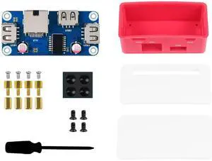 Ethernet/USB HUB HAT Board with ABS Case for Raspberry Pi Zero 2 W/Zero 2WH, wit Ethernet/USB HUB HAT Board with ABS Case for Raspberry Pi Zero 2 W/Zero 2WH, wit