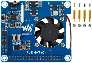 Power Over Ethernet (C) for Raspberry Pi 4B/3B+, POE HAT Board with Cooling Fan, Power Over Ethernet (C) for Raspberry Pi 4B/3B+, POE HAT Board with Cooling Fan,