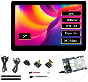 5inch HDMI Touch Screen 1024x600, Capacitive Touch IPS Display, Compatible with 5inch HDMI Touch Screen 1024x600, Capacitive Touch IPS Display, Compatible with