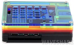 Rainbow Acrylic Case for Raspberry Pi 5, Colorful Translucent Acrylic Case, Supp Rainbow Acrylic Case for Raspberry Pi 5, Colorful Translucent Acrylic Case, Supp