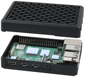 Raspberry Pi 4 Case, Aluminum Grid Grooved Enclosure for Raspberry Pi 4 Model B Raspberry Pi 4 Case, Aluminum Grid Grooved Enclosure for Raspberry Pi 4 Model B