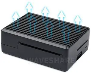 Raspberry Pi 4 Case, Aluminum Stripe Grooved Case for Raspberry Pi 4 Model B, wi Raspberry Pi 4 Case, Aluminum Stripe Grooved Case for Raspberry Pi 4 Model B, wi