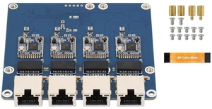 PCIe to 4-CH 2.5G ETH Board, Compatible with Raspberry Pi 5, Supports RPi OS, Dr PCIe to 4-CH 2.5G ETH Board, Compatible with Raspberry Pi 5, Supports RPi OS, Dr